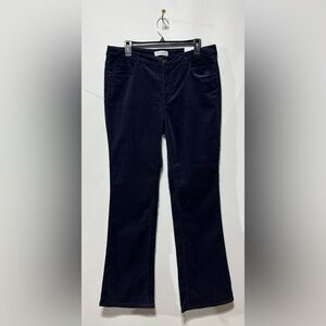 LOFT Women's‎ Navy Blue Corduroy Curvy Boot Cut Pants Size 31/12 Inseam 32” NWT